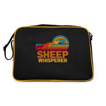 A sheep whisperer is an expert for these cute wool - Retro Bag - black/gold - Back