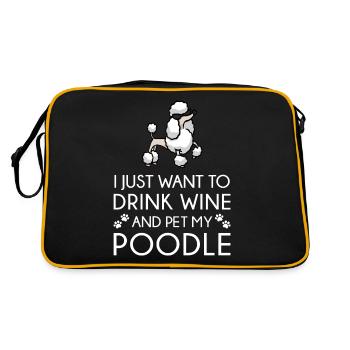 Puiche Poodle - Sac Retro - noir/or - Dos