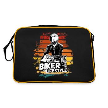 Motorcycle Lifestyle / Motorcycle / Motorcyclebiker - Retro Bag - black/gold - Back