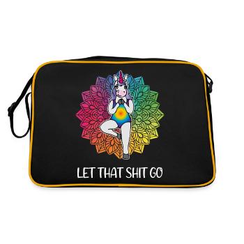 Drôle de Yoga Licorne sort cadeau de Mandala - Sac Retro - noir/or - Dos