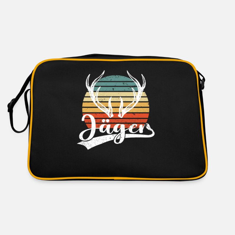 Jäger jagen Hirsche Jagd Hirsch Wildschwein Retro Tasche