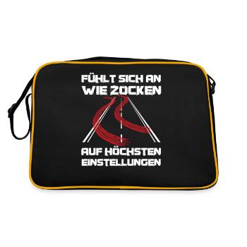 Fahrschüler Führerschein Bestanden Führerschein - Retro Tasche - Schwarz/Gold - Hinten