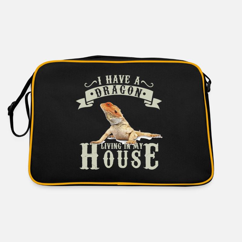 Reptile Saying I Have A Dragon Iguana Lizard Retro Bag