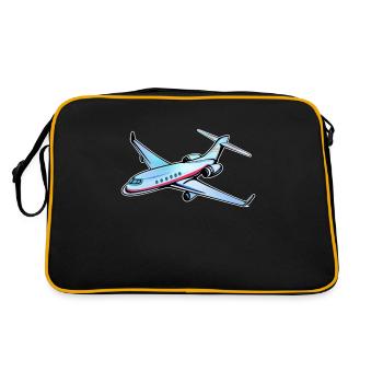 Cadeau pour le pilote d'avion - Sac Retro - noir/or - Dos