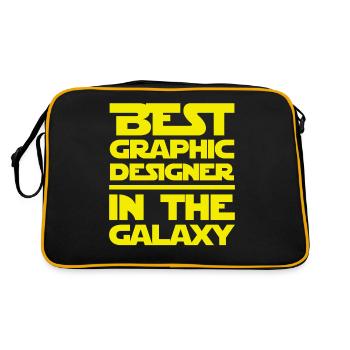 Best Graphic Designer In The Galaxy - Retro Bag - black/gold - Back