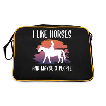 Équitation cheval cheval amoureux renard cadeau - Sac Retro - noir/or - Dos