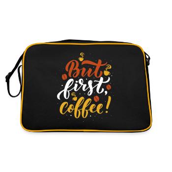 But first Coffee - Retro Bag - black/gold - Back