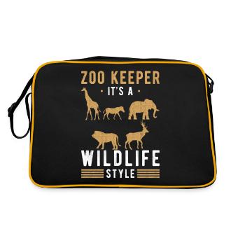 Zoo Gardien zoo Animaux sauvages - Sac Retro - noir/or - Dos