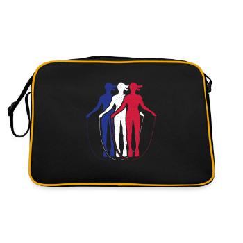 Rope jumping is the best workout gift for fitness, - Retro Tasche - Schwarz/Gold - Hinten