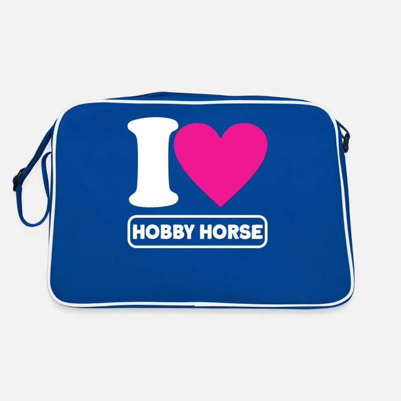 Pferde Reiten Hobbyhorse Retro Tasche