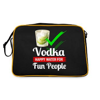 Vodka Alcohol Party Drinking Celebrations Vodka Gift - Retro Bag - black/gold - Back