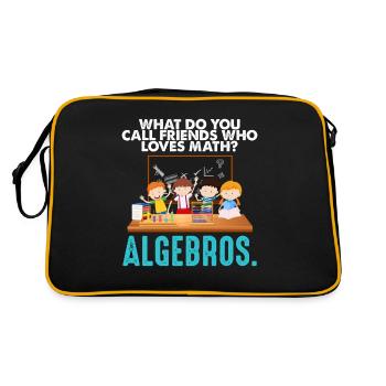 Lustiges Mathe Mathematik Nerd Geek Pi Maxwell - Retro Tasche - Schwarz/Gold - Hinten