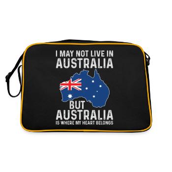 Australia Australian Flag Flag Holiday Saying - Retro Bag - black/gold - Back