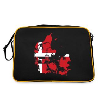Drapeau du Danemark - Sac Retro - noir/or - Dos