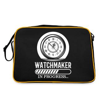 Horlogerie horloger maître cadeau - Sac Retro - noir/or - Dos