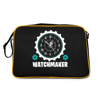 Horlogerie horloger maître cadeau - Sac Retro - noir/or - Dos
