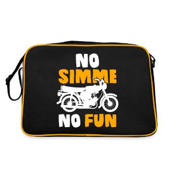 Schwalbenfahrer Schwalbe DDR Moped Nostalgie - Retro Tasche - Schwarz/Gold - Hinten