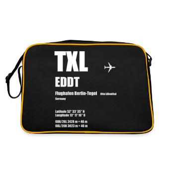 TXL Aéroport de Berlin-Tegel Cadeau - Sac Retro - noir/or - Dos