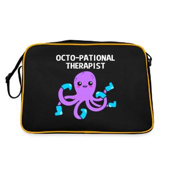 Ergotherapie - Retro Tasche - Schwarz/Gold - Hinten