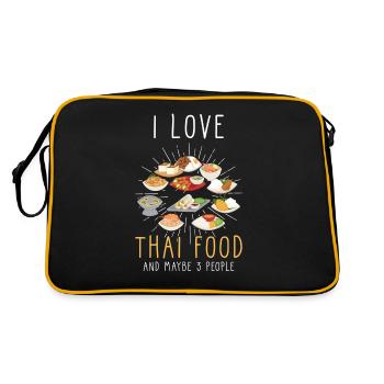 Thai Food Thai Cuisine - Retro Bag - black/gold - Back