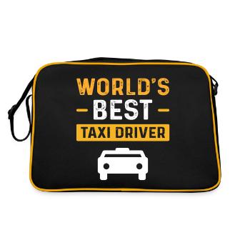 Bester Taxifahrer World Best - Retro Tasche - Schwarz/Gold - Hinten