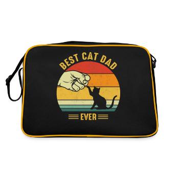 Best Cat Dad Dad Cats Gift - Retro Bag - black/gold - Back