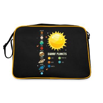 Solar System Kids and Adults Dwarf Planets Gift - Sac Retro - noir/or - Dos