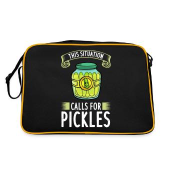 Vinegar cucumber cucumber cucumber Dill Cornichons cucumber - Retro Bag - black/gold - Back
