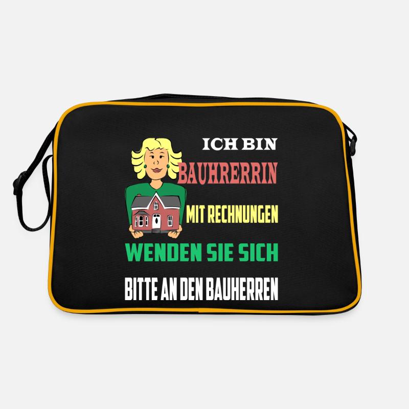 Bauherrin Rechnungen an den Bauherr Retro Tasche