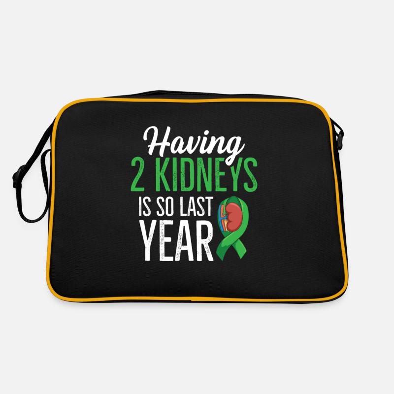 Nierenspende Lustiger Spruch für einen Retro Tasche