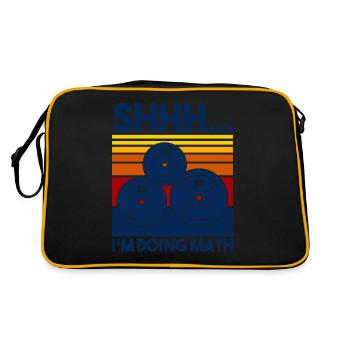 Shhh I’m Doing Math Vintage Funny Weightlifting - Sac Retro - noir/or - Dos