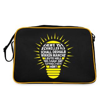 Electrician Electric Electric Gift - Retro Bag - black/gold - Back