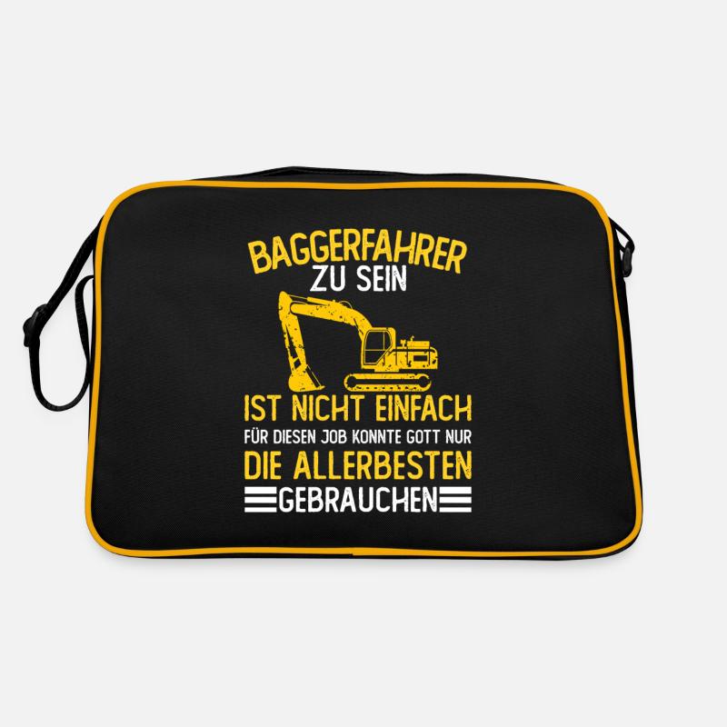 Baggerfahrer Baggerführer Lustiger Bagger Spruch Retro Tasche