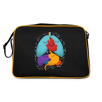 Cadeau d’anatomie des organes internes pour les médecins - Sac Retro - noir/or - Dos