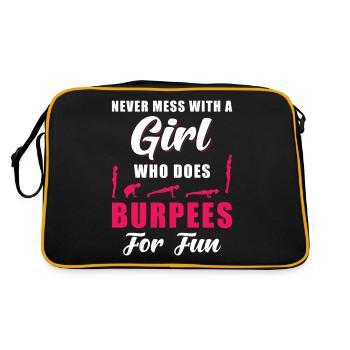 Burpees Fitness Training Dicton - Sac Retro - noir/or - Dos