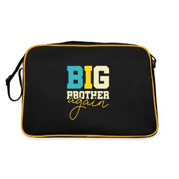 Big Brother Again For Boys Brothers Sibling - Sac Retro - noir/or - Dos