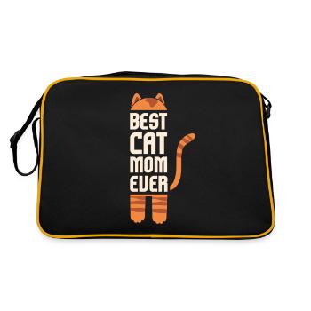 Vintage Best Cat Mom Ever Cat Lover - Sac Retro - noir/or - Dos
