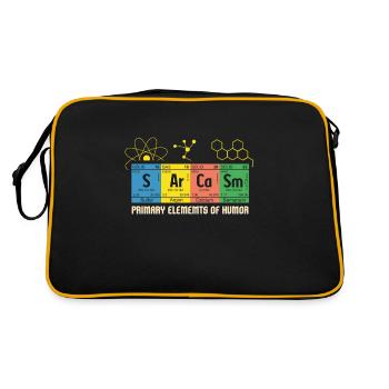 Sarcasm Funny Primary Elements of Humor - Sac Retro - noir/or - Dos