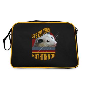Lets Eat Trash & Get Hit By A Car Vintage Opossum - Sac Retro - noir/or - Dos