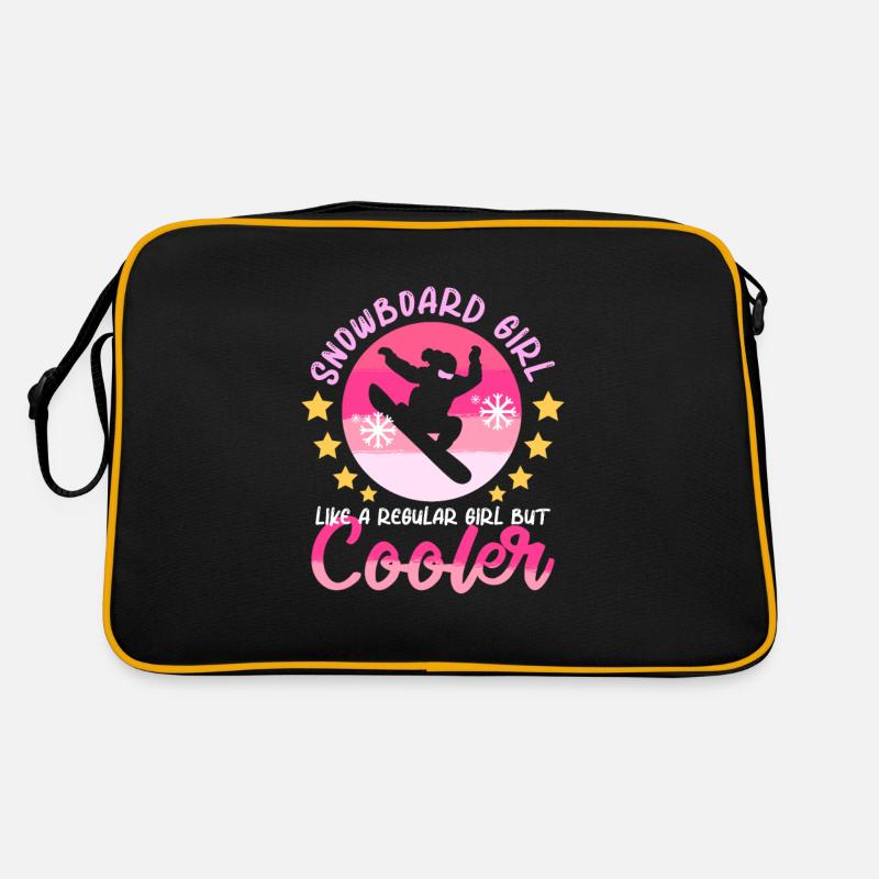 Snowboard Girl Instructor Snowboarder Boarder Gift Retro Bag