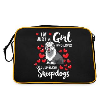 Old English Sheepdog Bobtail chien - Sac Retro - noir/or - Dos