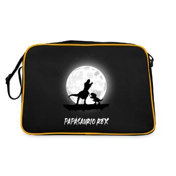 Papá-Saurio Rex Vintage Dinosaure Fête des Pères - Sac Retro - noir/or - Dos