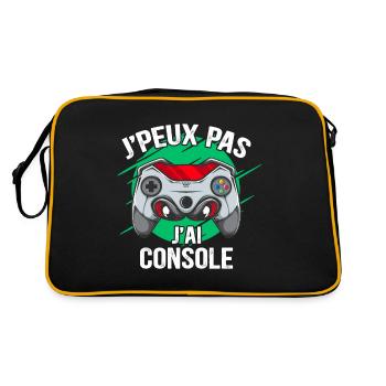 J'peux Pas J'ai Console Humour Gamer Cadeau Ado - Sac Retro - noir/or - Dos