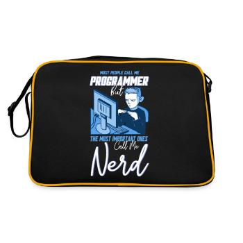 Software developer Computerfreak Programmer - Retro Bag - black/gold - Back