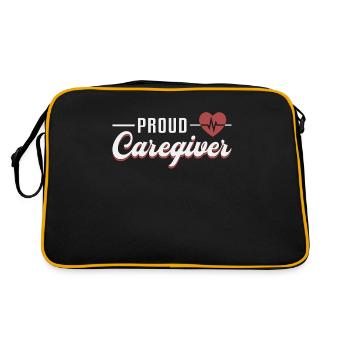 Nurse Care Nurse Geriatric Nurse Gift - Retro Bag - black/gold - Back