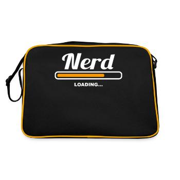 Nerd Loading - Retro Tasche - Schwarz/Gold - Hinten