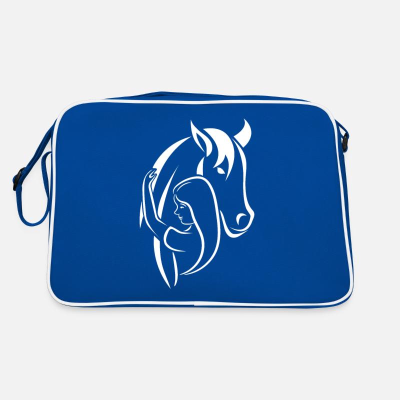 Cheval amoureux de chevaux cheval équitation Sac Retro