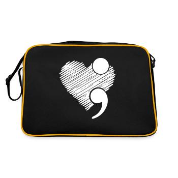 Suicide Awareness - Suicide Prevention - Heart - Retro Bag - black/gold - Back