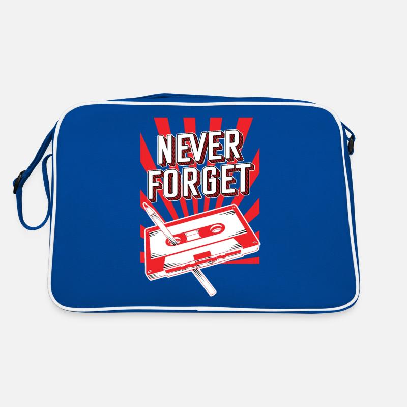 Never Forget Audio Cassette 70s 80s 90s Gift Retro Bag