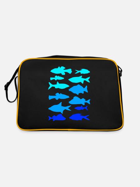 Anglerfish carp pike - Retro Bag - black/gold - Back